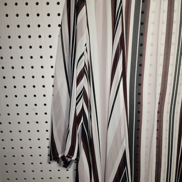 Philosophy 2X Striped Maroon Black Pink Marina Kimono Boho - Picture 3 of 7